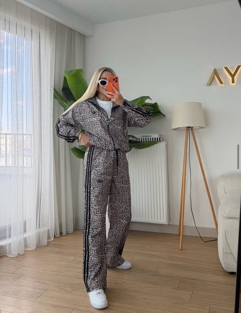 Adidas leopard tracksuit’s